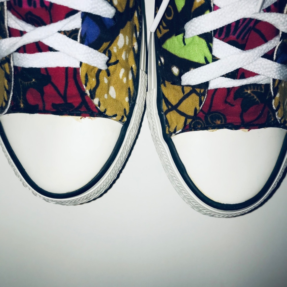 Converse Chuck Taylor All Star African Kente Cloth Sneakers Women’s 7.5 BHM - Picture 8 of 11
